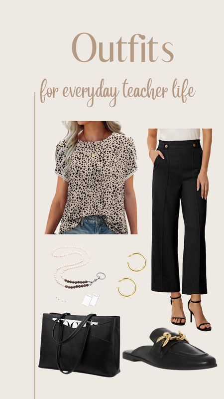 Prime Day Teacher Inspo. These classy chic pants are perfect for any teachers wardrobe. They run true to size they have a slight stretch, elastic waist and decorative gold buttons. They could easily be dressed up or down. Prime day deal. // Cute shirt comes in multiple patterns, wearing a size small  

#LTKstyletip #LTKworkwear #LTKunder50