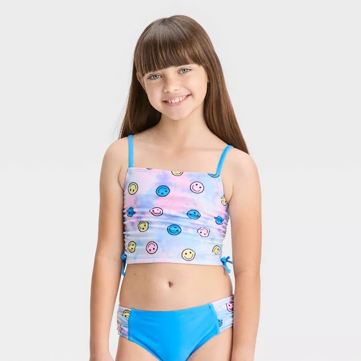 Girls' 'Stay Smiley' Midkini Swimwear Set - Cat & Jack™ | Target