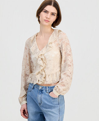 Women's Ruffled Lace Top, Macy's Exclusive | Macy's