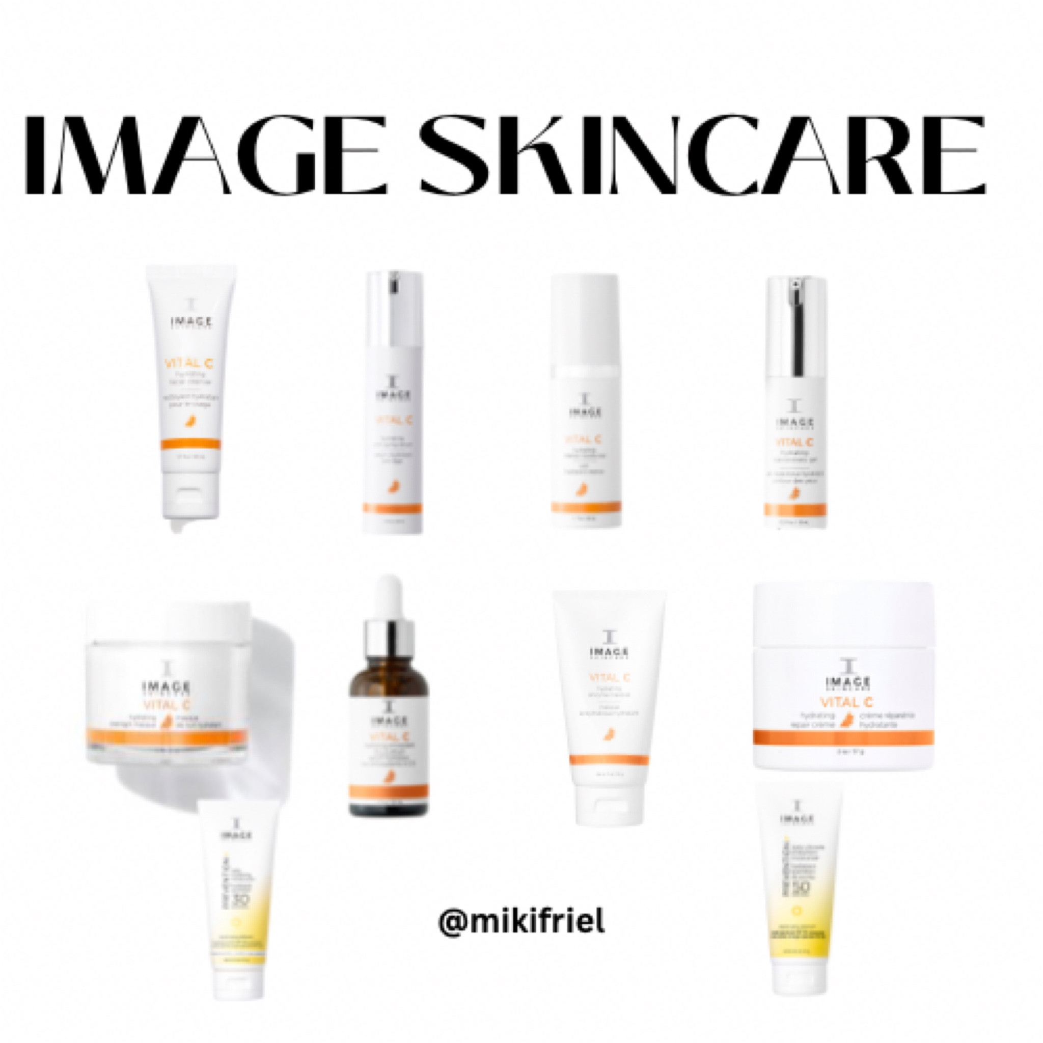 My skincare. 
IMAGE SKINCARE. 

Discovery-size VITAL C hydrating facial cleanser

VITAL C hydrating anti-aging serum

VITAL C hydrating facial cleanser

VITAL C hydrating intense moisturizer

VITAL C hydrating repair crème

VITAL C hydrating antioxidant A C E serum

VITAL C hydrating enzyme masque

VITAL C hydrating eye recovery gel

VITAL C hydrating overnight masque

PREVENTION+® daily ultimate protection moisturizer SPF 50

PREVENTION+® daily matte moisturizer SPF 30

#LTKunder100 #LTKunder50 #LTKbeauty