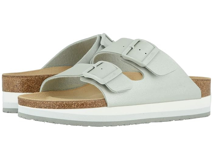 Birkenstock Arizona Platform by Papillio (Icy Metallic Mineral Birko-Flortm) Women's Shoes | Zappos