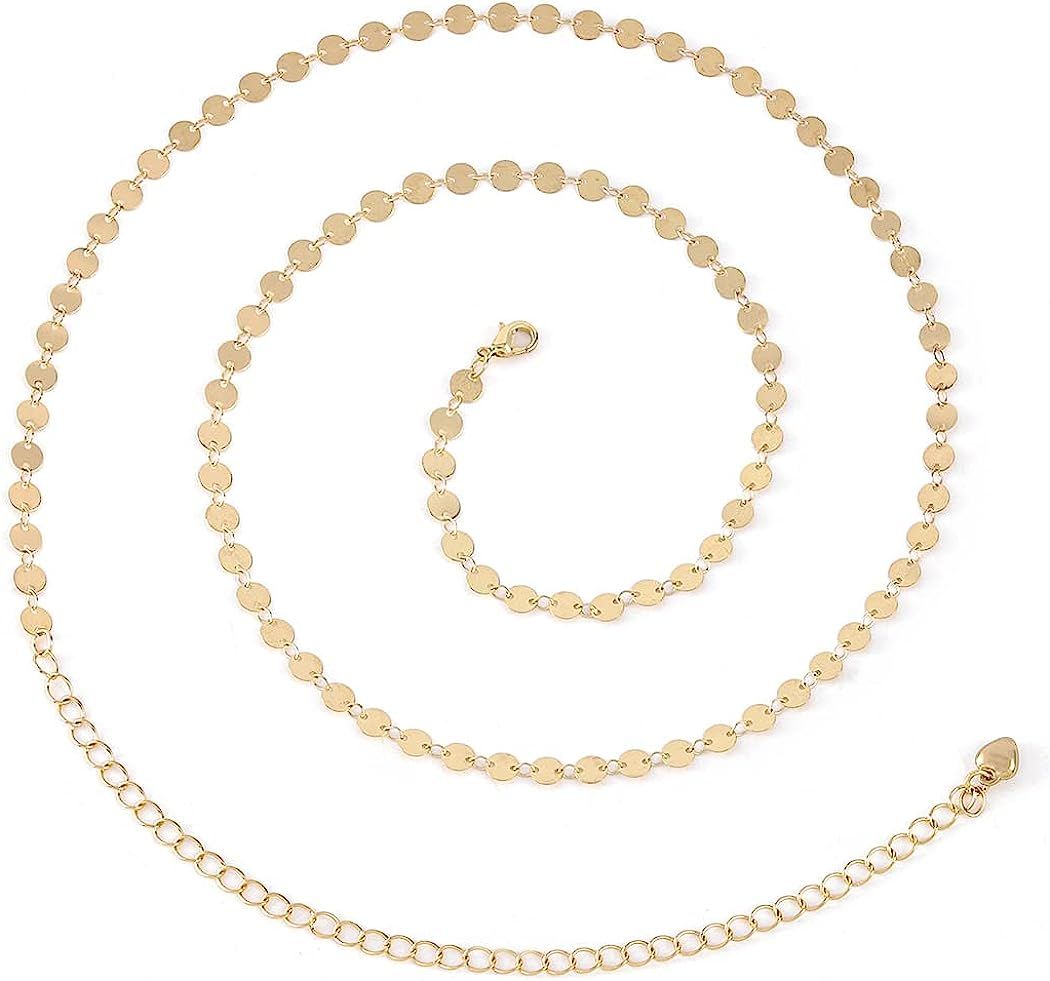 ELABEST 18K Waist Chain Gold Belly Chain Bikini Body Chain Jewelry Accesories for Women and Girls | Amazon (US)