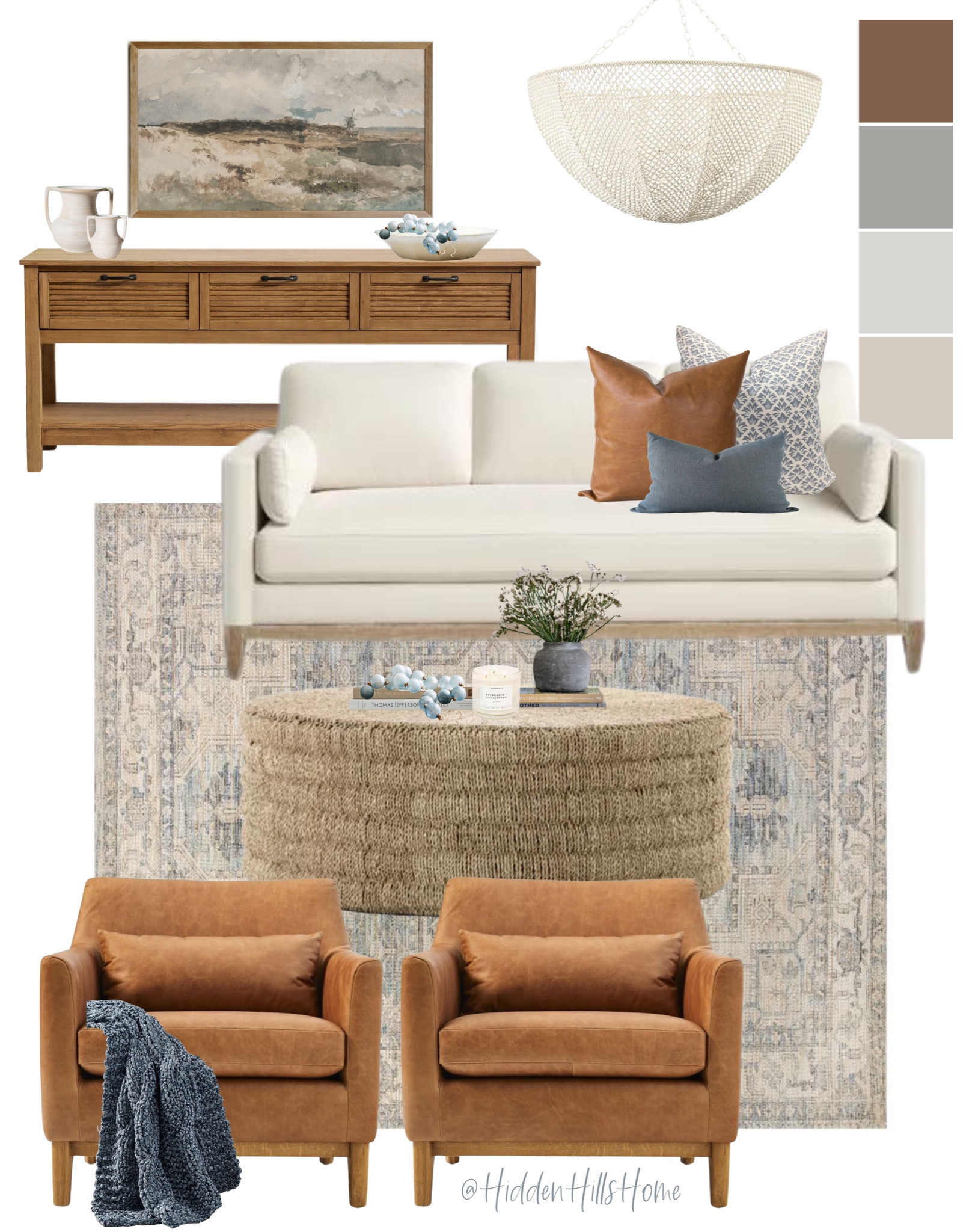 Living room decor mood board! Living room design, living room sofa, coffee table, leather accent chairs, living room decor on sale #livingroom

#LTKsalealert #LTKCyberWeek #LTKhome