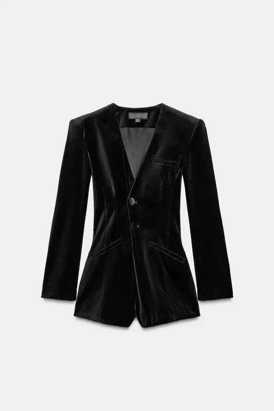 VELVET BLAZER PLAYSUIT | Zara US
