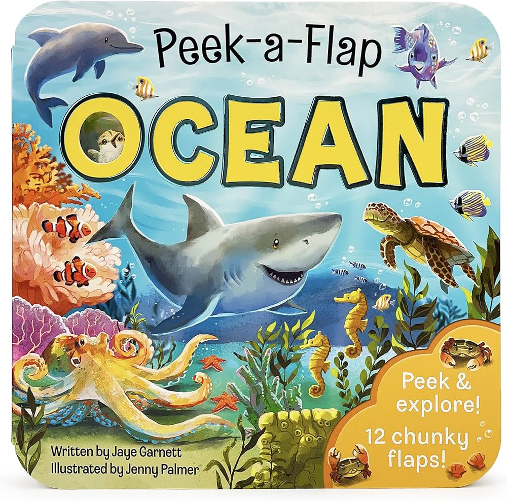 Peek-a-Flap Ocean Children's Lift-a-Flap Board Book for Children Learning about the Sea and Water... | Amazon (US)