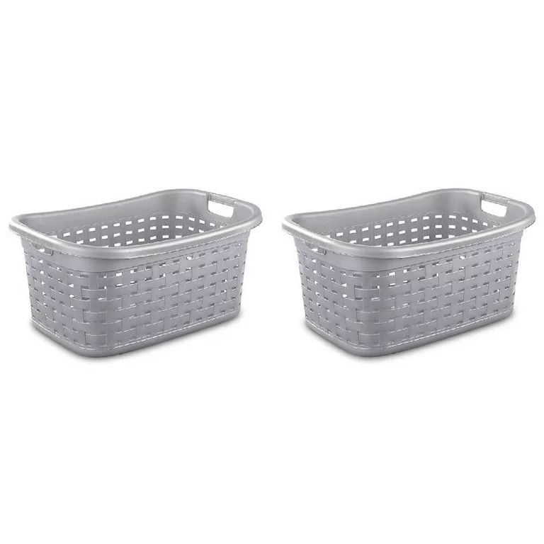 Sterilite Laundry Basket Weave Cement Color Plastic Large Rectangular 2-Pack | Walmart (US)