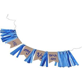 Its My Half Birthday Banner Happy 6 Month Half Birthday Decorations Shower Sign for Boy Half Year... | Amazon (US)