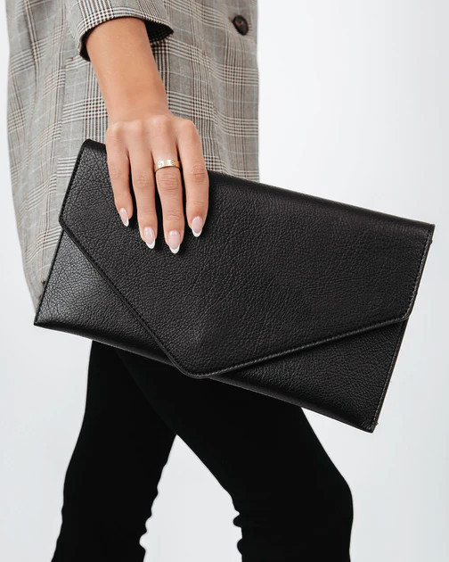 Garner Envelope Crossbody Clutch - Black | VICI