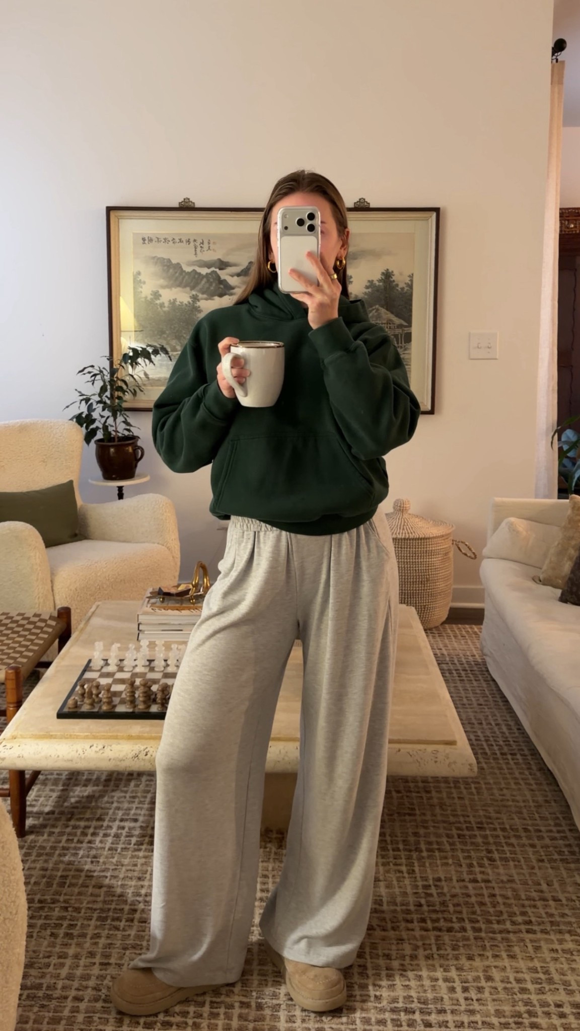 1/27/26 Cozy morning loungewear 🤍 Wearing my Aritzia green hoodie with my Abercrombie gray lounge pants — an easy, comfortable combo I reach for all the time. Perfect for slow mornings at home.

#LTKgrwm #LTKootd #LTKmorningroutine