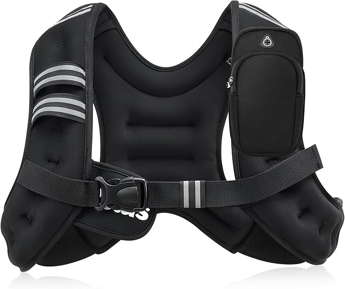 ZELUS Weighted Vest, 6lb/8lb/12lb/16lb/20lb/25lb/30lb Weight Vest with Reflective Stripe for Work... | Amazon (US)