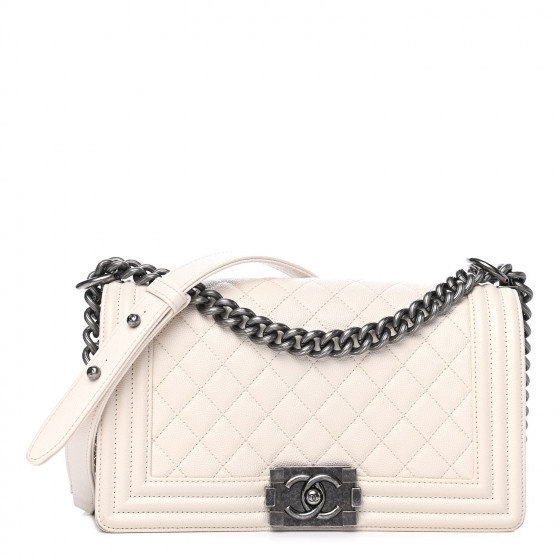 CHANEL

Caviar Quilted Medium Boy Flap Ivory | Fashionphile