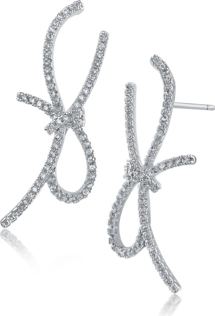 CZ by Kenneth Jay Lane Pavé CZ Bow Drop Earrings | Nordstromrack | Nordstrom Rack