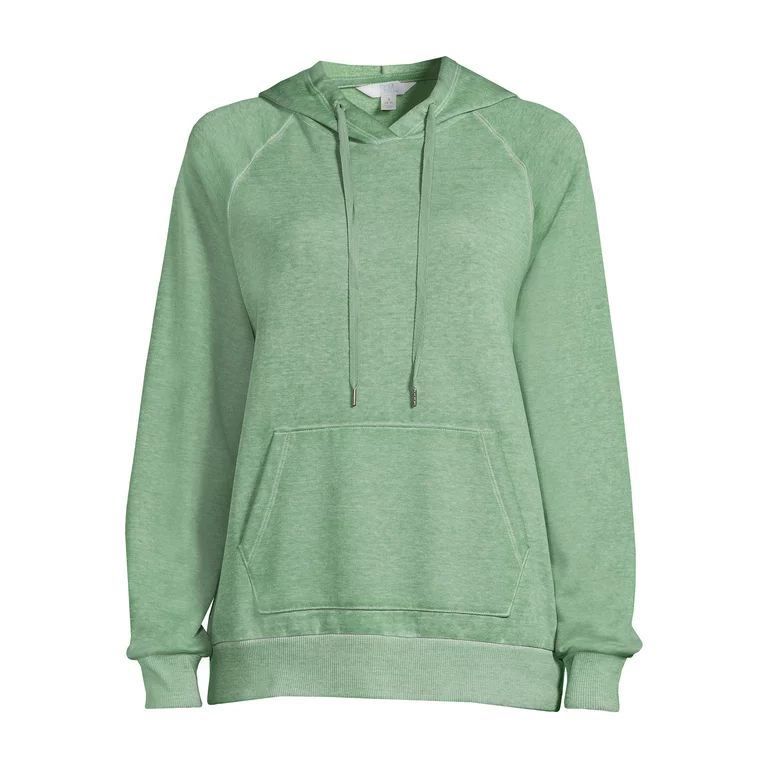 Time and Tru Women's Garment Washed Pullover Hoodie, Sizes S-3XL | Walmart (US)