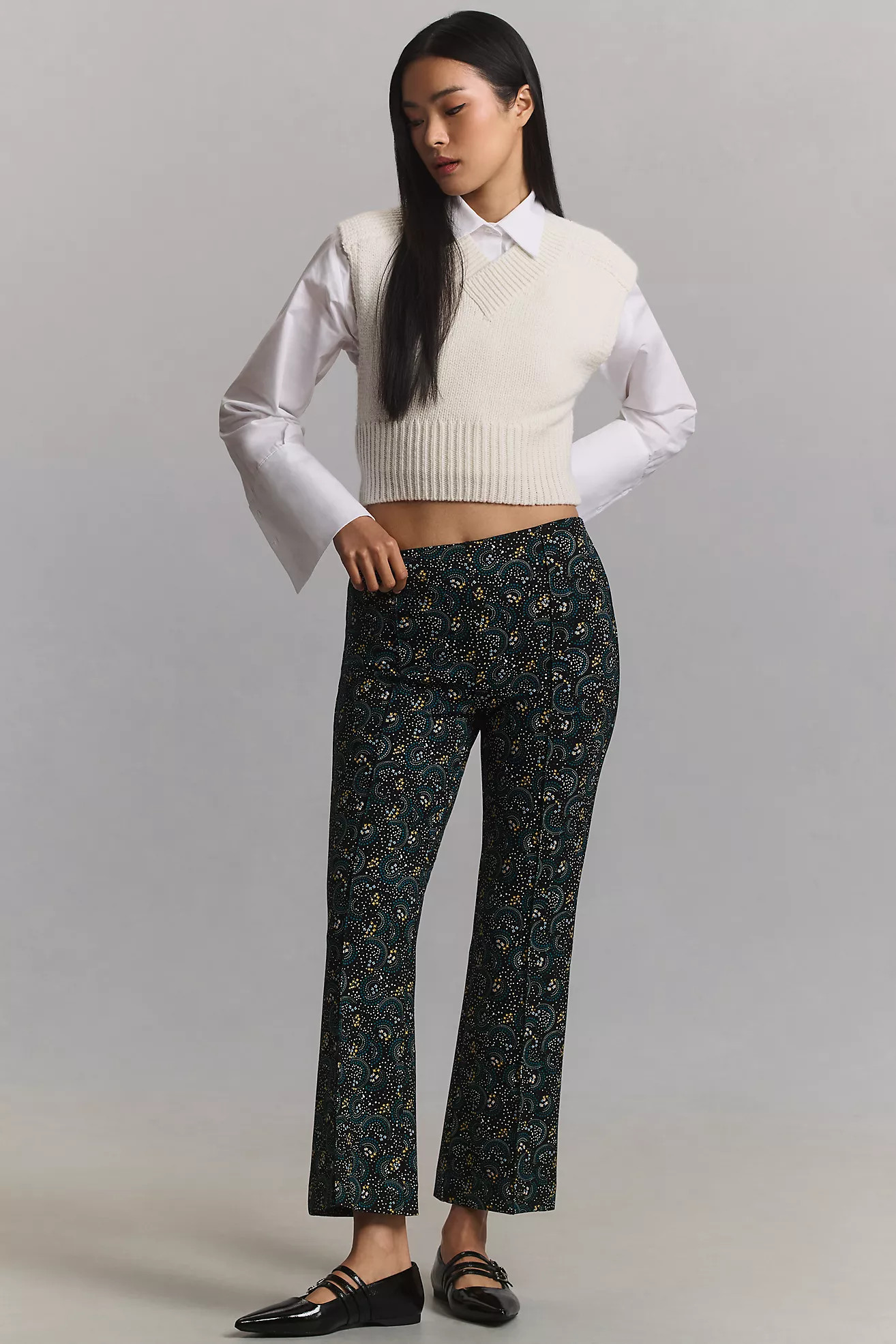 The Margot Kick-Flare Cropped Pants by Maeve | Anthropologie (US)