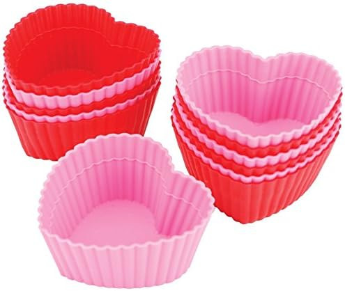 Wilton Heart Silicone Baking Cups, 12 Count | Amazon (US)