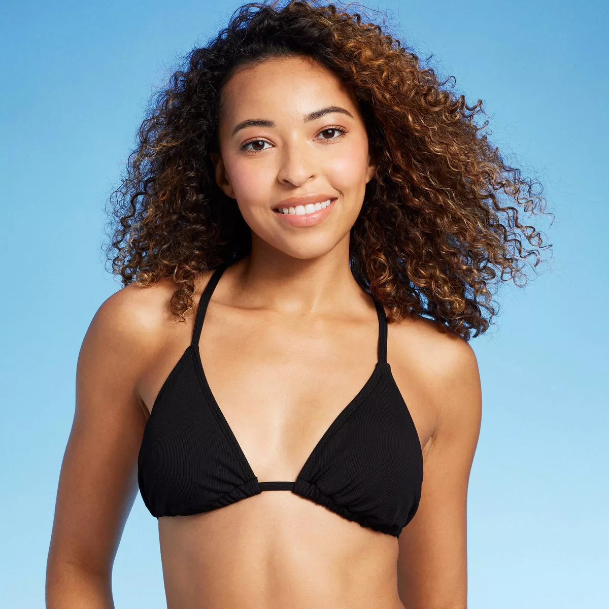 Women's Triangle Ribbed Bikini Top - Shade & Shore™ | Target