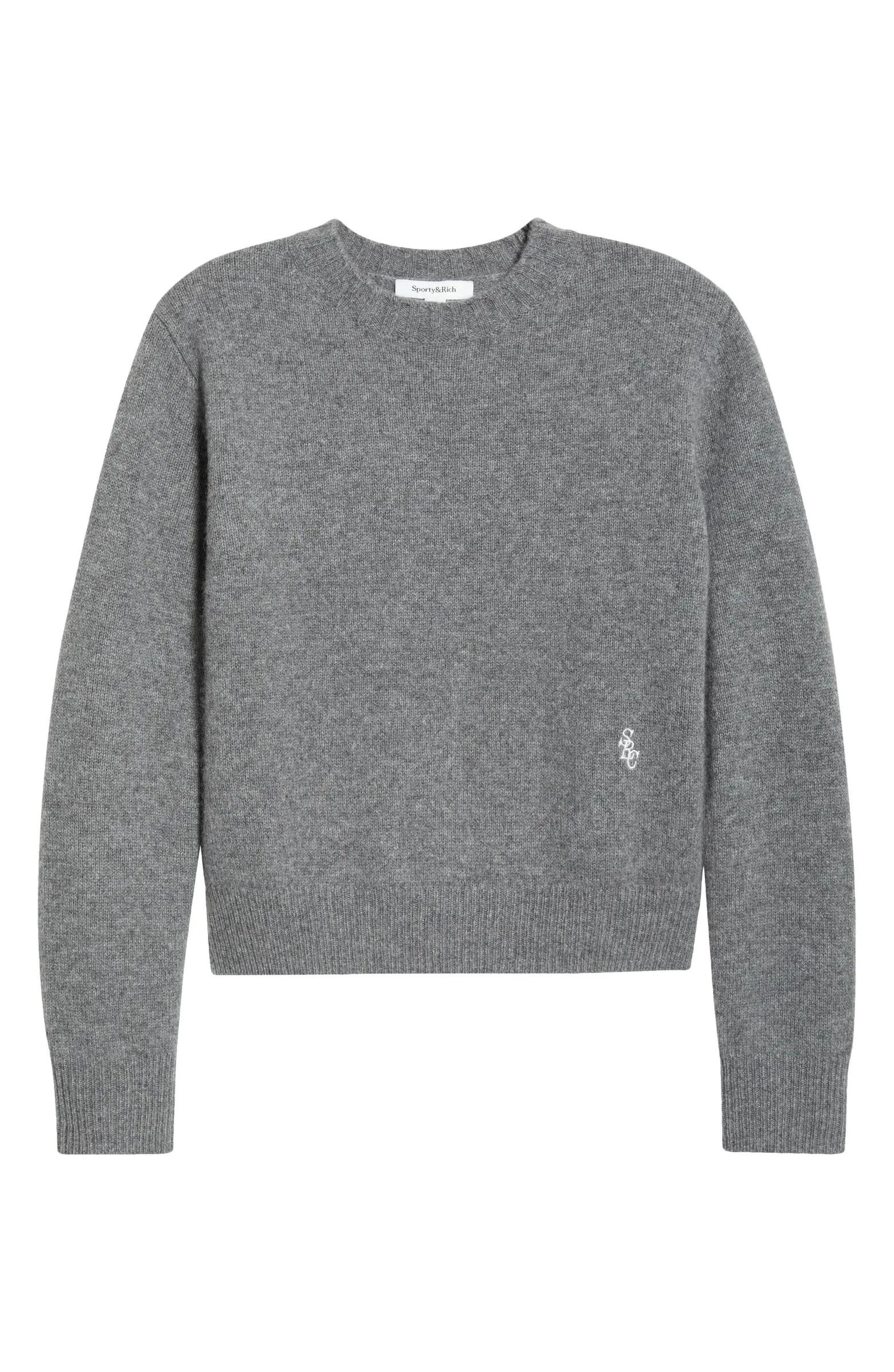 Embroidered Logo Cashmere & Wool Sweater | Nordstrom