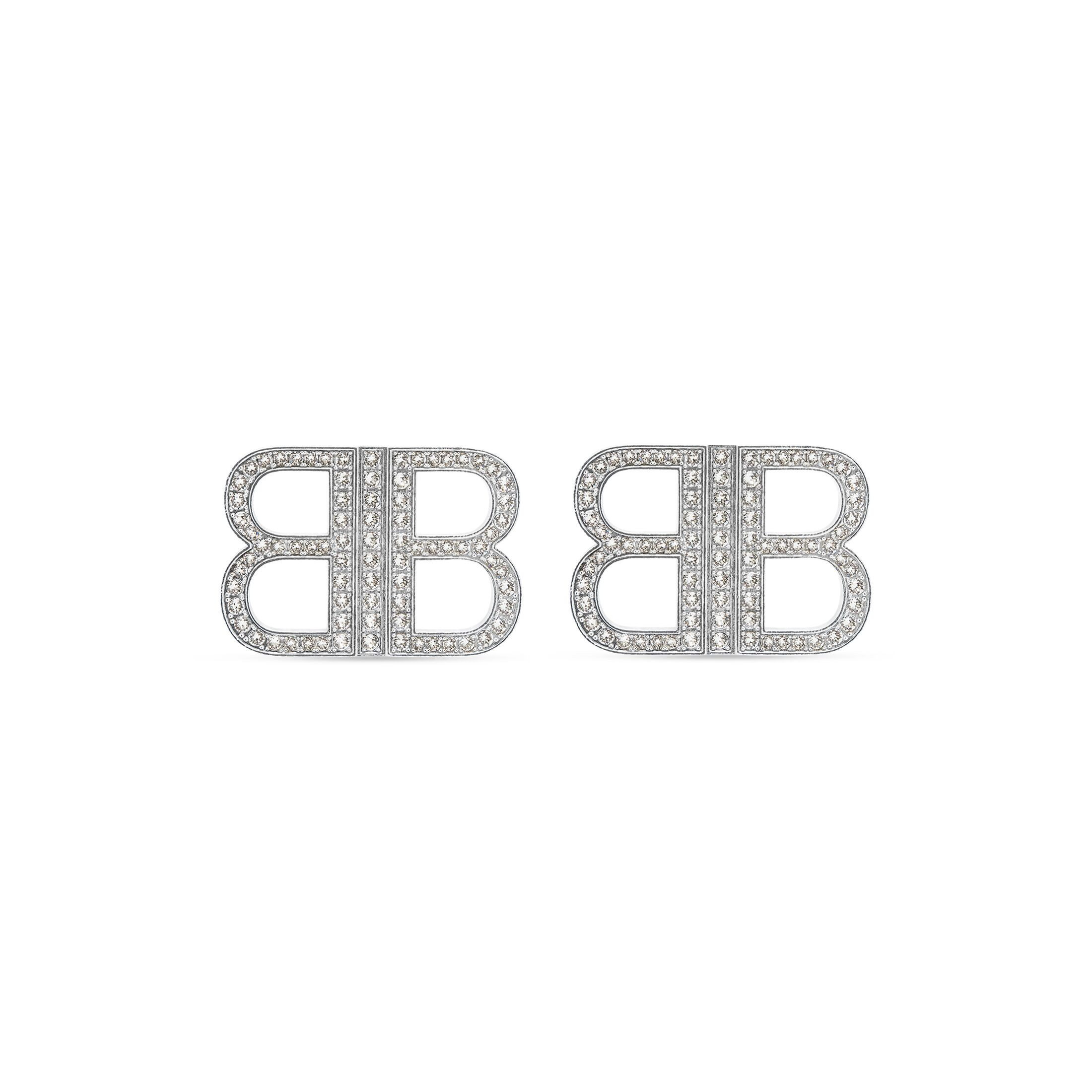 Balenciaga BB 2.0 Earrings - Silver - Women's | Balenciaga