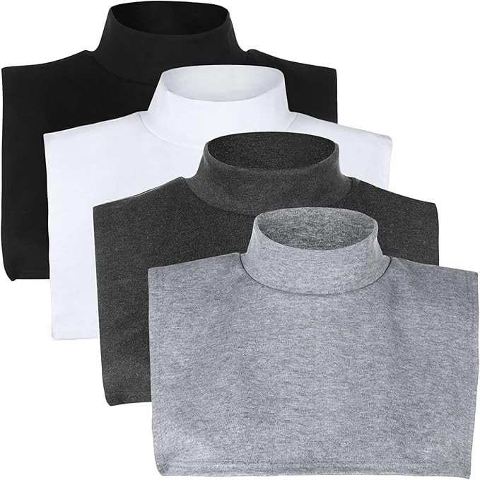 OBANGONG 4 Pack Faux Turtleneck Dickey Detachable Collars Neck Warm Fake Collar Half Top Mock Blo... | Amazon (CA)