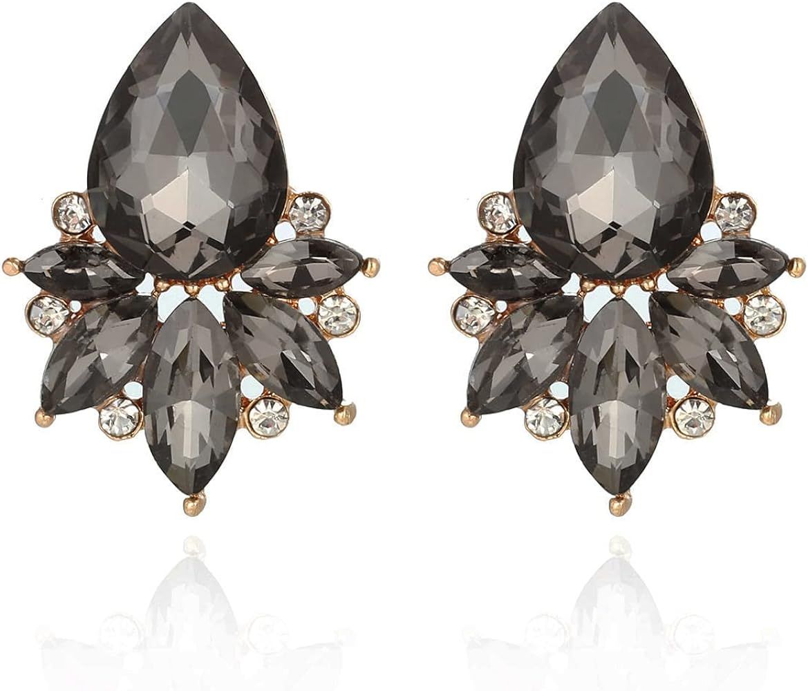 FENBORY Vintage Rhinestone Earrings Fancy Crystal Cluster Drop Earrings Art Deco Earrings for Wom... | Amazon (US)