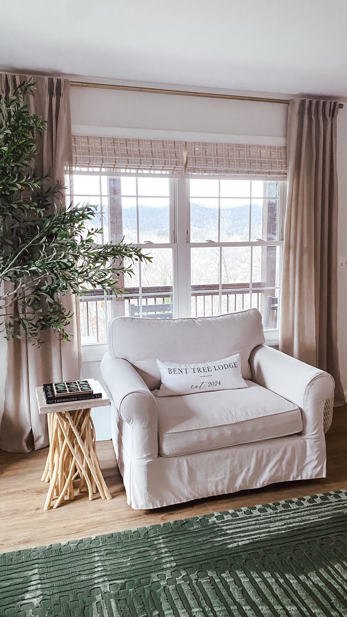 The window treatments at Bent Tree Lodge make a big difference by adding to and not taking away from the overall view inside and out!! 

#LTKHome