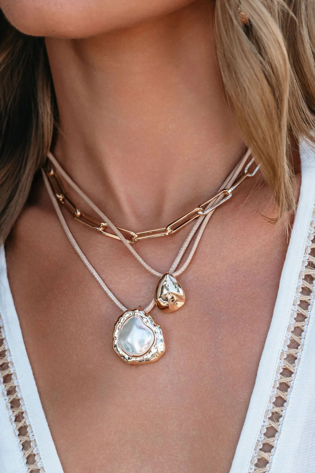 Women's Coastal Lux 3 Layered Necklace | Magnolia Boutique