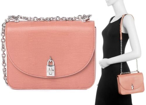 Rebecca Minkoff Love Too Embossed Leather Bag Purse Crossbody Desert Rose | eBay AU