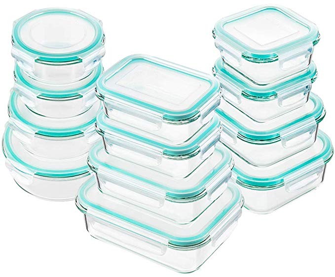 Bayco Glass Food Storage Containers with Lids, [24 Piece] Glass Meal Prep Containers, Airtight Gl... | Amazon (US)
