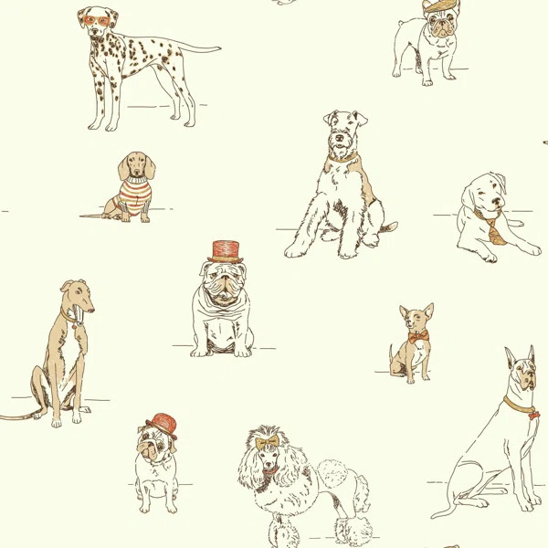 Ashford Toiles Dog's Life 33' x 21" Wildlife Roll Wallpaper | Wayfair North America