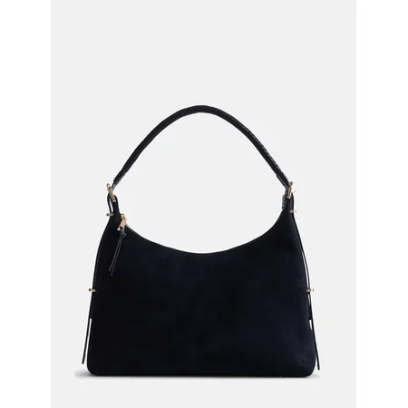 Scenario Women's Top Zipper Shoulder Bag, Black | Walmart (US)