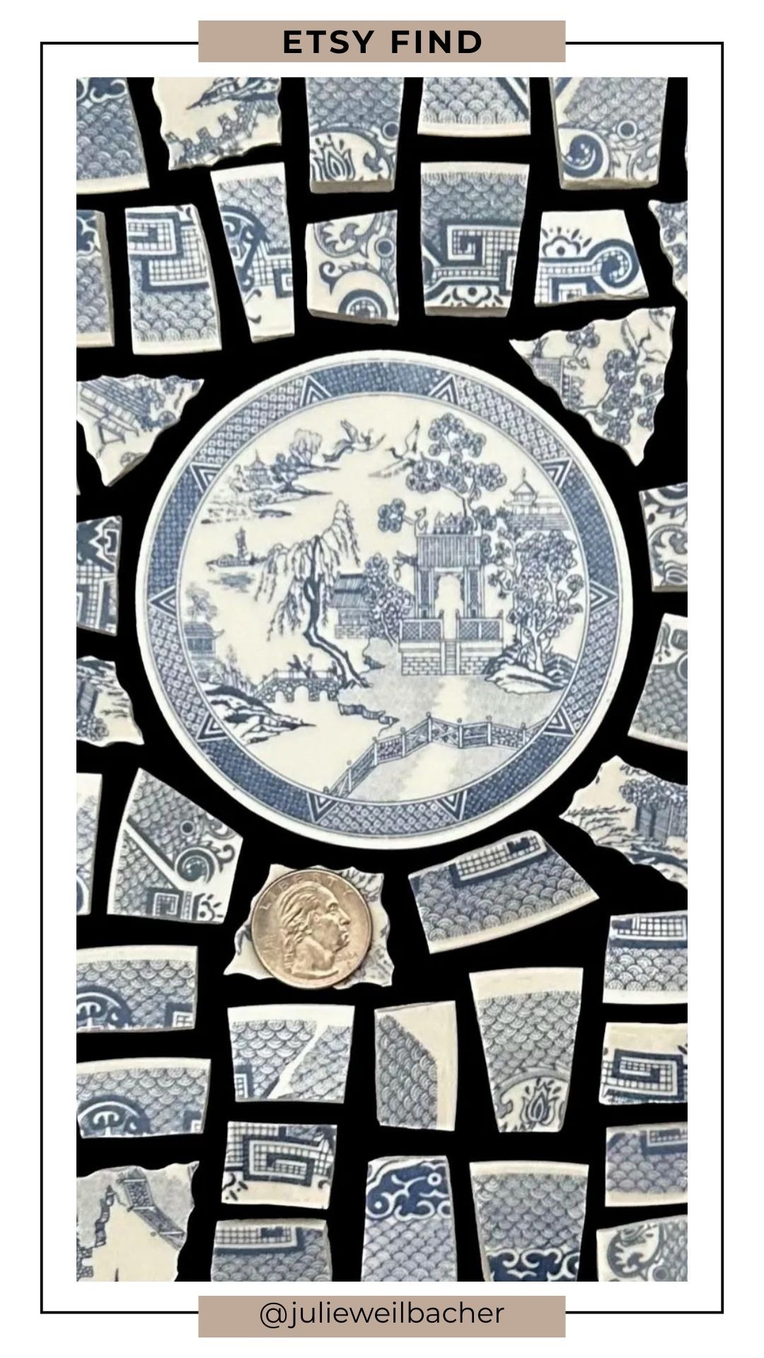 These blue transferware mosaic pieces have such a timeless vintage charm. 💙 They feel like found treasures from a charming seaside antique shop. Perfect for pique assiette mosaics, mixed media art, and cottage-inspired decor, they work beautifully as both focal points and background details. Use them in mosaic tables, stepping stones, flower pots, mirrors, serving trays, wall art, and keepsake boxes. The classic blue-and-white patterns add depth, texture, and an elegant collected feel to creative projects.

For mosaic tips, tutorials, inspiration, and so much more please visit my YouTube channel: YouTube.com/julieweilbacher, and follow @julieweilbacher on Instagram for all things mosaic art.

#transferware #mosaic #blueandwhite #cottagedecor #etsy #mixedmediaart #vintagedecor #creativefinds #gardenart

#LTKHome