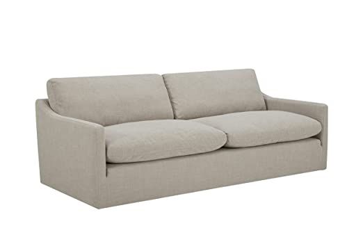 Amazon Brand – Stone & Beam Rustin Contemporary Deep-Seated Sofa Couch, 89"W, Flax | Amazon (US)