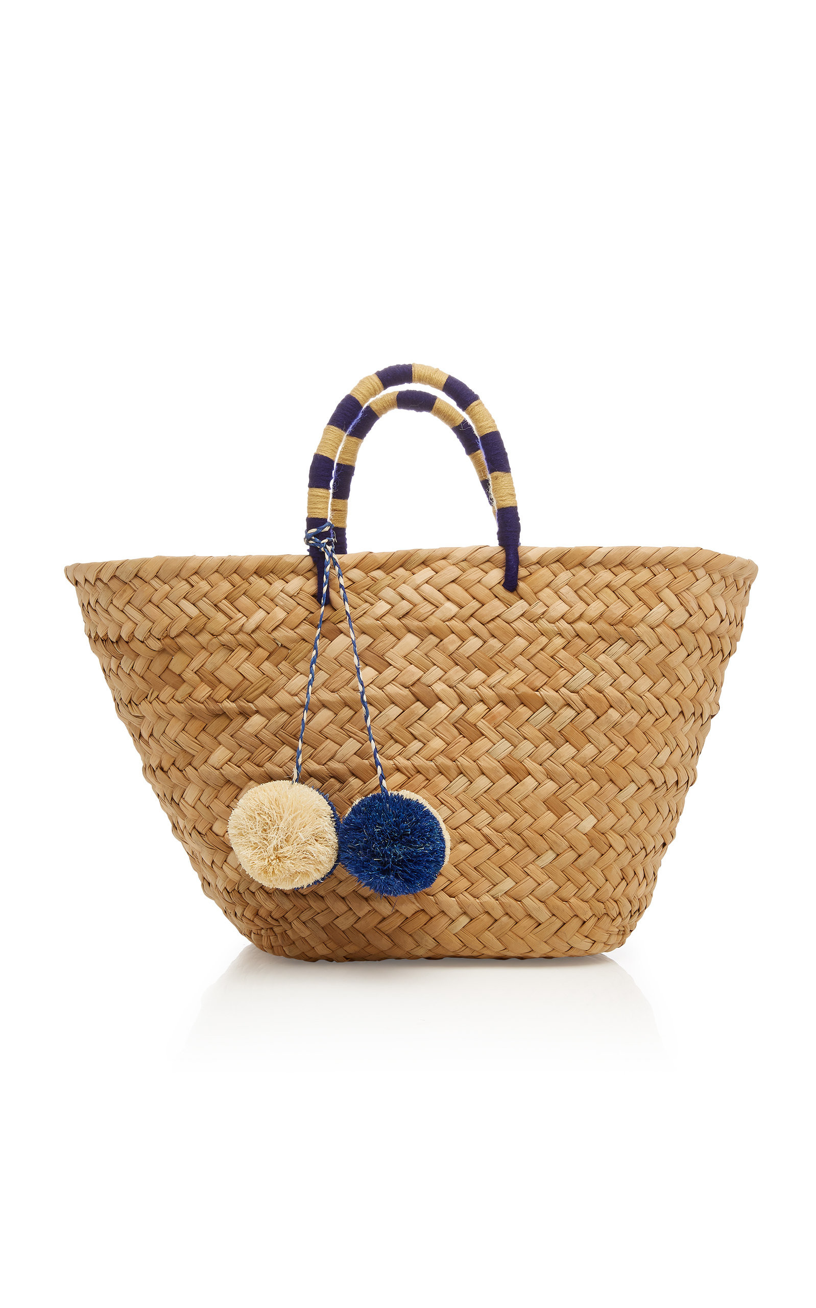 St. Tropez Pom Pom-Embellished Straw Tote | Moda Operandi Global
