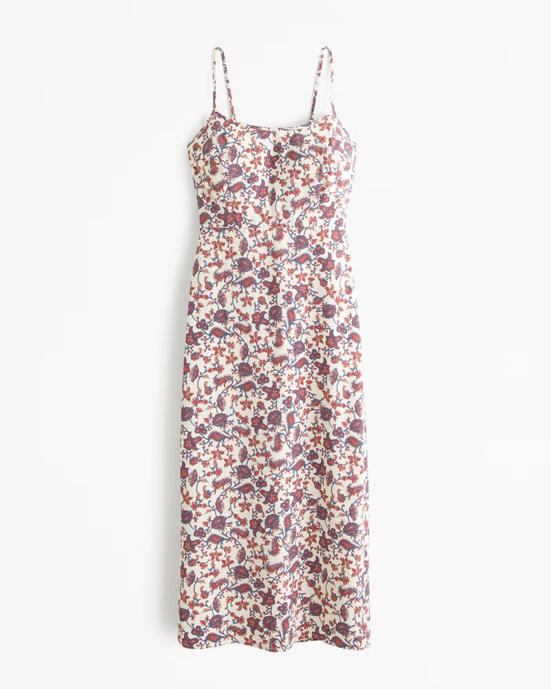 Scoopneck Slip Midi Dress | Abercrombie & Fitch (US)