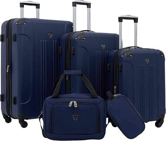 Travelers Club Chicago Hardside Expandable Spinner Luggages, Navy Blue, 5 Piece Set, TCL-77995-41... | Amazon (US)