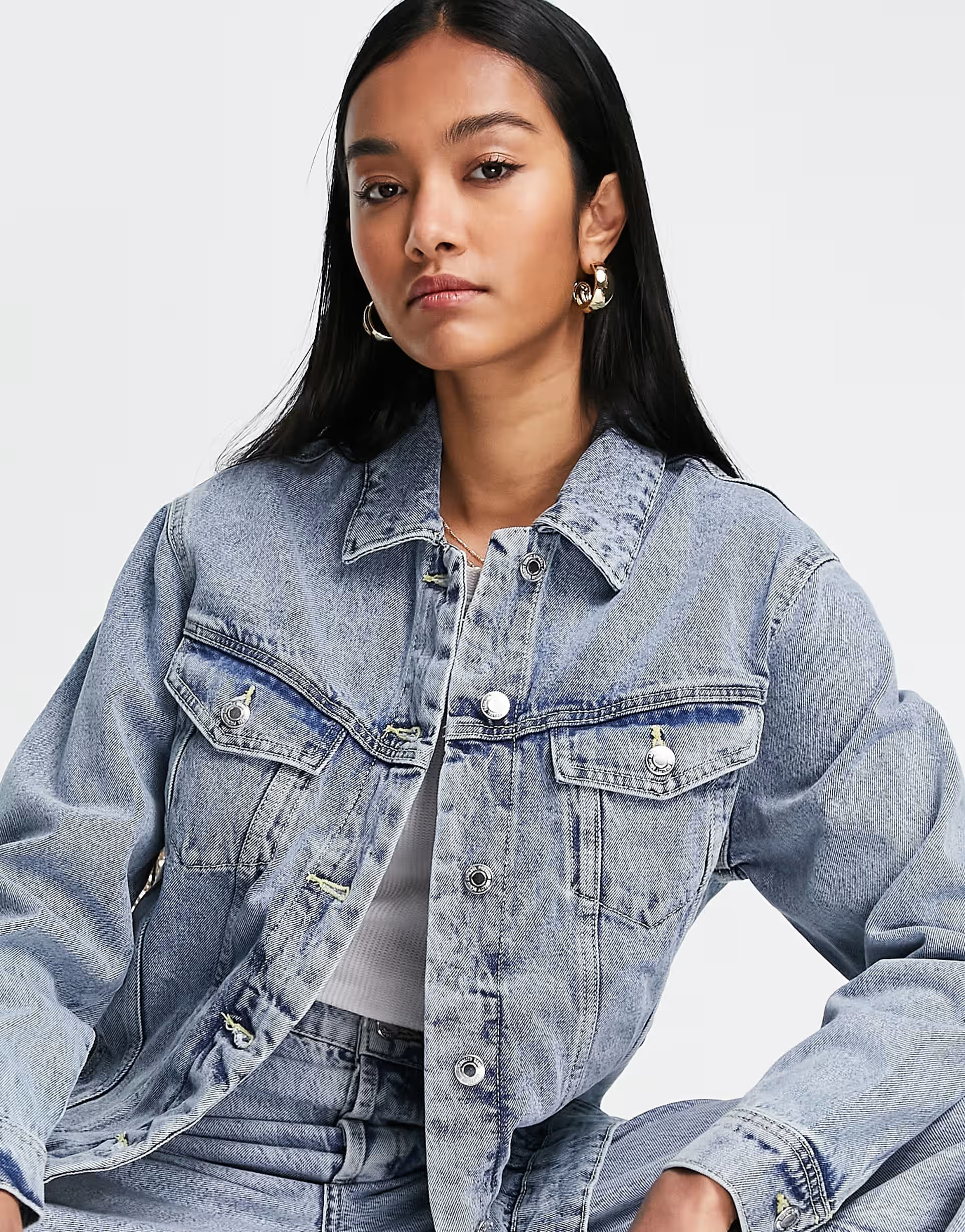 Vero Moda denim jacket in light blue | ASOS (Global)