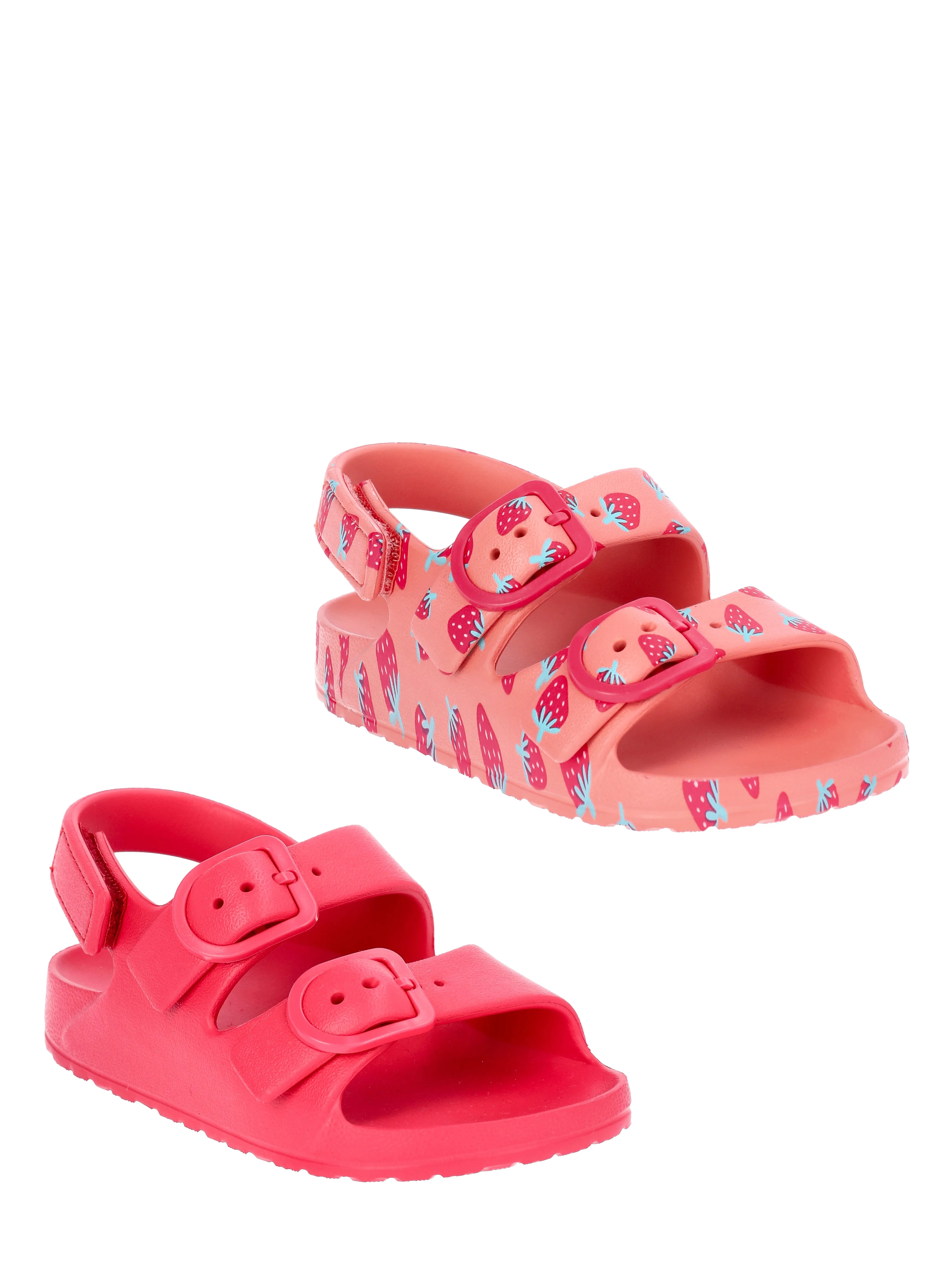 Wonder Nation Toddler Kids EVA Two Buckle Sandal, 2- Pack - Walmart.com | Walmart (US)
