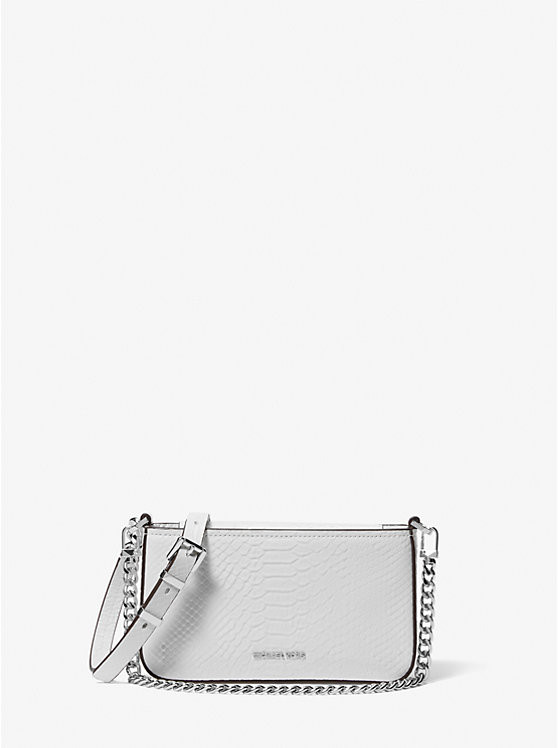 Bryant Small Snake Embossed Leather Convertible Pochette | Michael Kors US