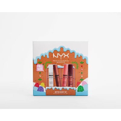 NYX Professional Makeup Butter Gloss Holiday Vault Lip Gloss Set - 4 pc | Target