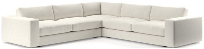 Oceanside 3-Piece Deep-Seat Corner Sectional Sofa + Reviews | Crate & Barrel | Crate & Barrel