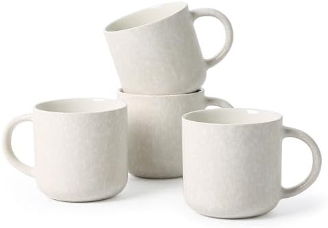 MONITO 12 OZ Coffee Mugs Set of 4, Modern Ceramic Coffee Mugs Set with handle for Tea/Latte/Cappu... | Amazon (US)