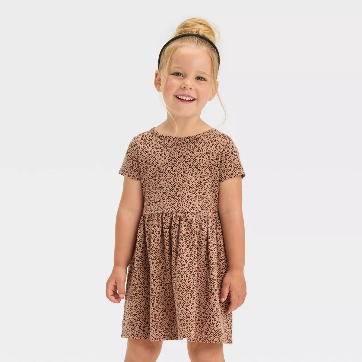 Toddler Girls' Printed Short Sleeve Dress - Cat & Jack™ | Target