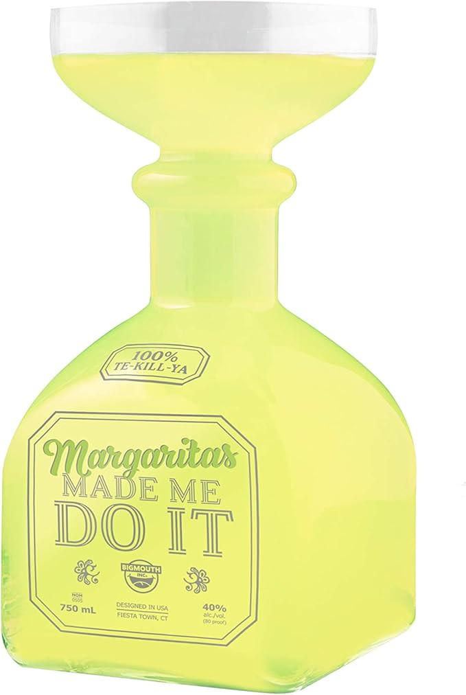 BigMouth Margarita Bottle Glass – Hilarious Glass Holds up to 32 Oz – Glass Shaped Like A Teq... | Amazon (US)