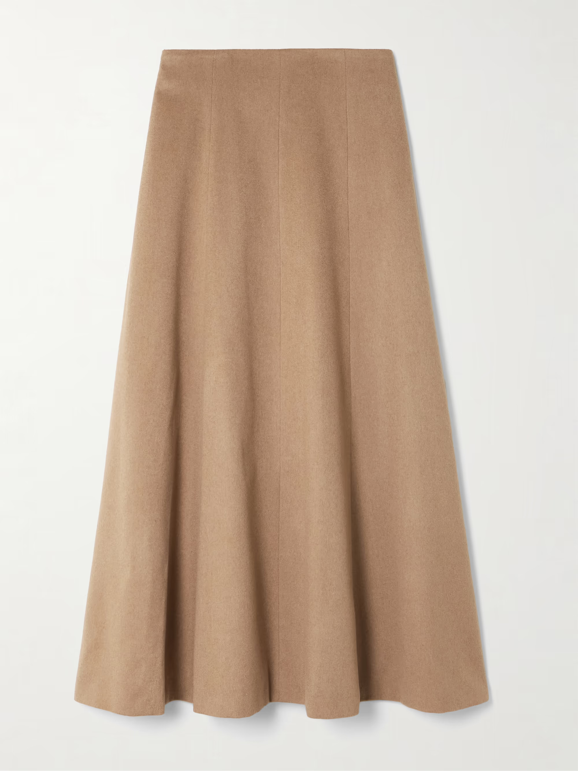 Geneve camel hair midi skirt | NET-A-PORTER (UK & EU)