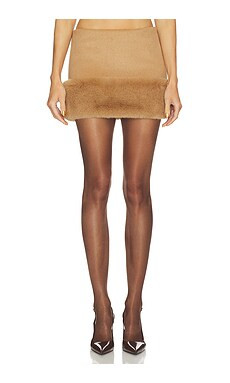 LOBA Chelsea Mini Skirt in Camel from Revolve.com | Revolve Clothing (Global)