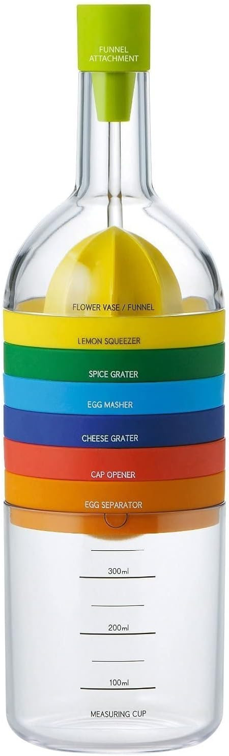 8 in 1 Multipurpose Plastic Kitchen Tool - Funnel, Lemon Squeezer, Egg Separator, Measuring Cup, ... | Amazon (UK)