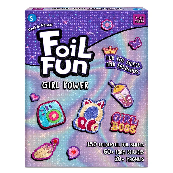 Skillmatics Foil Fun - Girl Power, 20+ DIY Foil Art Magnets, Mess-Free Craft Kit, 60+ Foam Sticke... | Walmart (US)