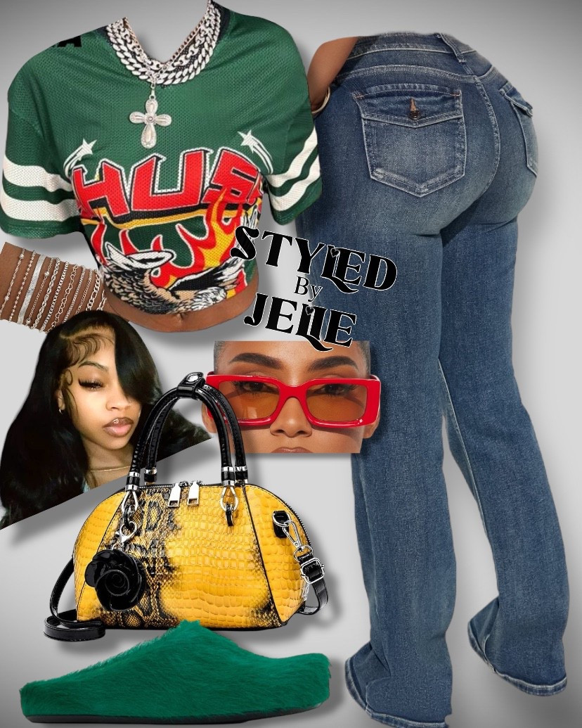 Green & red Jersey top look🌟🌟
Original jeans from fashion nova:” Catch You Up Bootcut Jeans - Dark Wash”

Shoes : green marni slides

#LTKStyleTip #LTKFindsUnder100 #LTKFindsUnder50