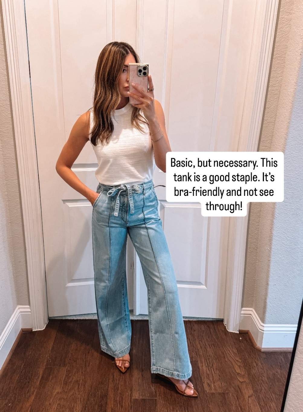 Small in tank, size 2 in jeans 

#LTKSaleAlert