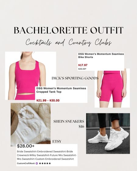 Bachelorette outfit: cocktails and country clubs. Tennis outfit vibes. Perfect for shopping! 

#LTKfitness #LTKmidsize #LTKfindsunder50